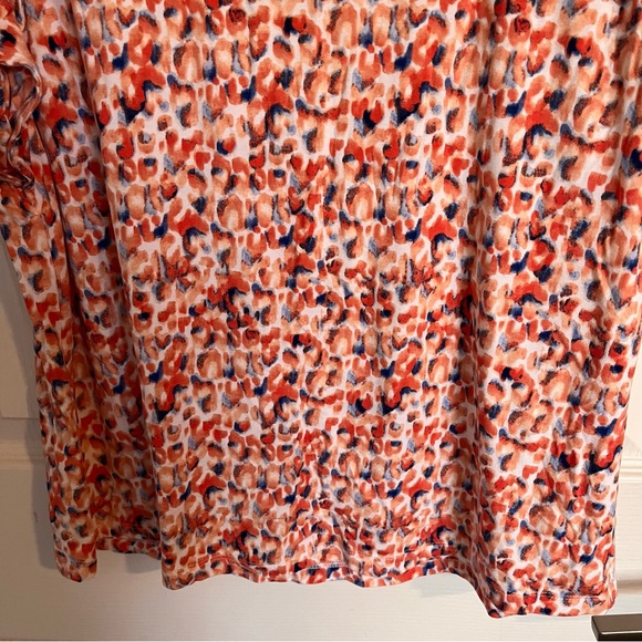 Chico's Touch of Cool™ Tiered Flutter Sleeved Blouse Size 2 Size Large (12/14) - Picture 3 of 9